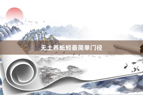 无土养蚯蚓最简单门径